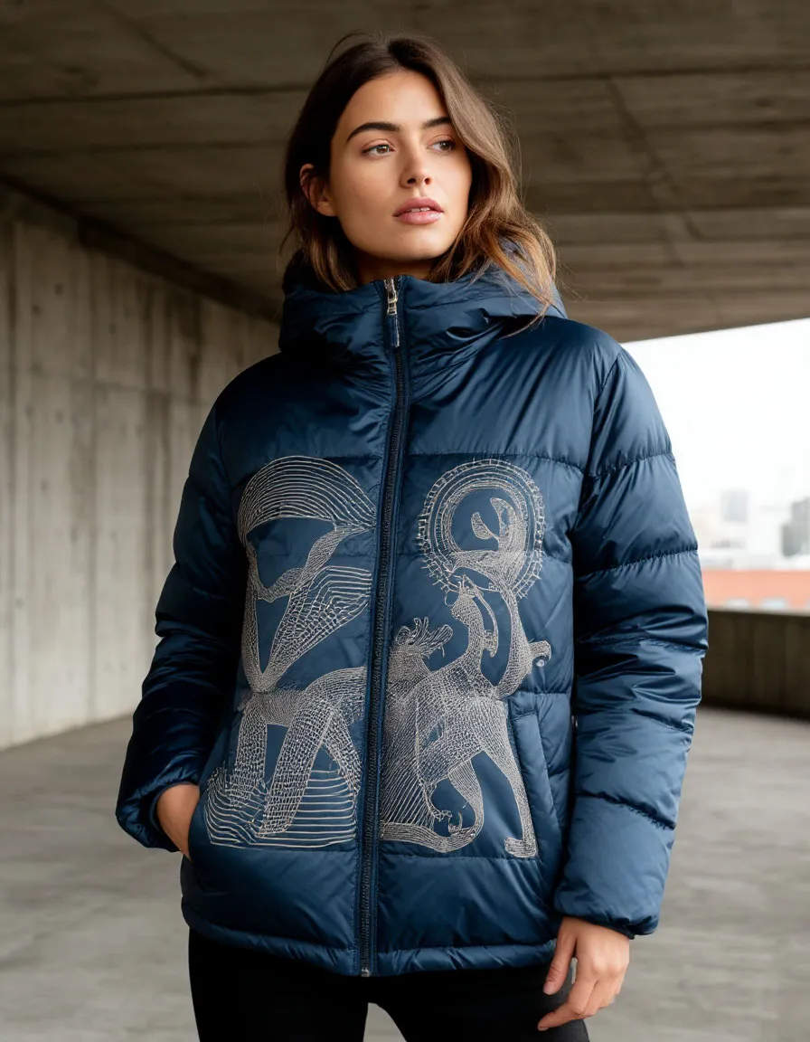 Пуховики с логотипами